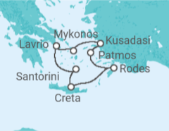 Itinerário do Cruzeiro Icónicas Islas Griegas   - Celestyal Cruises