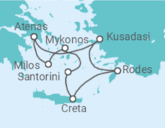 Itinerário do Cruzeiro Grecia idílica  - Celestyal Cruises