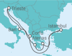Itinerário do Cruzeiro Turquia, Grécia, Itália - MSC Cruzeiros