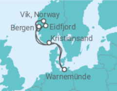 Itinerário do Cruzeiro Noruega - AIDA