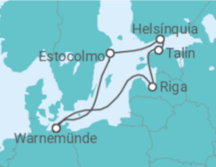 Itinerário do Cruzeiro Letónia, Estónia, Finlândia, Suécia - AIDA