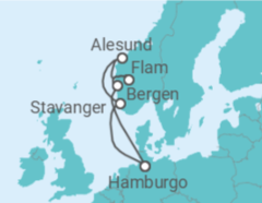 Itinerário do Cruzeiro Noruega - AIDA
