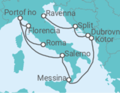Itinerário do Cruzeiro Itália, Grécia, Turquia - AIDA