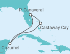 Itinerário do Cruzeiro México - Disney Cruise Line