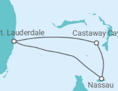 Itinerário do Cruzeiro Bahamas - Disney Cruise Line