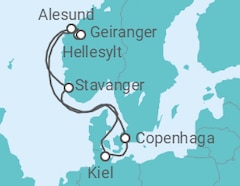 Itinerário do Cruzeiro Noruega, Alemanha - Costa Cruzeiros