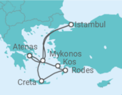 Itinerário do Cruzeiro Grécia - Costa Cruceros