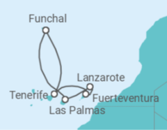 Itinerário do Cruzeiro Ilhas Canárias TI - Costa Cruceros