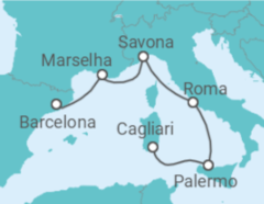 Itinerário do Cruzeiro Itália, França - Costa Cruzeiros