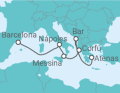 Itinerário do Cruzeiro Grécia, Itália - Princess Cruises
