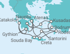 Itinerário do Cruzeiro Grécia, Turquia - Silversea