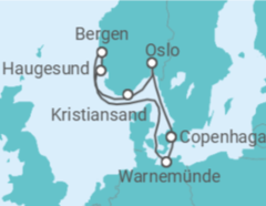 Itinerário do Cruzeiro Alemanha, Noruega - MSC Cruzeiros