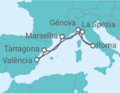 Itinerário do Cruzeiro Itália, França, Espanha TI - MSC Cruzeiros