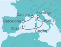 Itinerário do Cruzeiro Itália, França, Espanha TI - MSC Cruzeiros