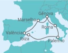 Itinerário do Cruzeiro França, Itália, Espanha TI - MSC Cruzeiros