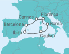 Itinerário do Cruzeiro França, Espanha, Itália TI - MSC Cruzeiros