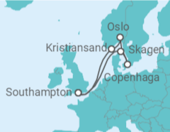 Itinerário do Cruzeiro Noruega, Dinamarca - Princess Cruises
