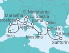 Itinerário do Cruzeiro De Atenas a Civitavecchia (Roma) - Princess Cruises