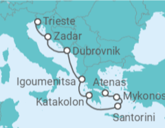 Itinerário do Cruzeiro Grécia, Croácia - Oceania Cruises