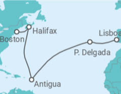 Itinerário do Cruzeiro Portugal, Antígua E Barbuda, Canadá - Oceania Cruises