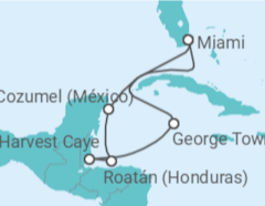 Itinerário do Cruzeiro México, Honduras, Ilhas Caimão - Oceania Cruises