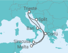 Itinerário do Cruzeiro Itália, Grécia, Malta, Croácia - Costa Cruzeiros