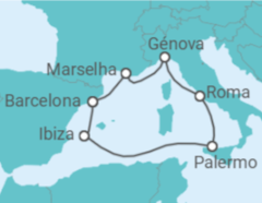 Itinerário do Cruzeiro França, Itália, Espanha com Bebidas - MSC Cruzeiros