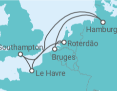 Itinerário do Cruzeiro Holanda, Bélgica, Alemanha, Reino Unido com Bebidas - MSC Cruceros