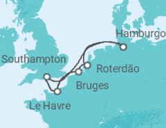 Itinerário do Cruzeiro Bélgica, Holanda, Alemanha, Reino Unido com Bebidas - MSC Cruceros