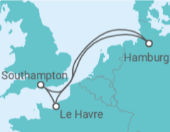Itinerário do Cruzeiro França, Alemanha com Bebidas - MSC Cruceros