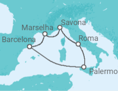 Itinerário do Cruzeiro França, Espanha, Itália - Costa Cruceros