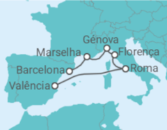 Itinerário do Cruzeiro França, Itália - MSC Cruzeiros