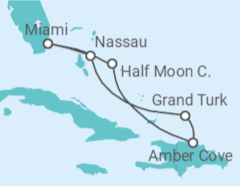 Itinerário do Cruzeiro Bahamas - Holland America Line