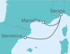 Itinerário do Cruzeiro Itália - Costa Cruzeiros