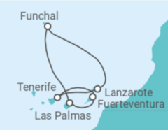 Itinerário do Cruzeiro Ilhas Canárias - Costa Cruceros