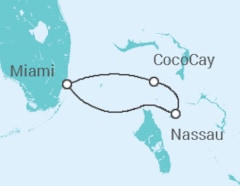 Itinerário do Cruzeiro Bahamas - Royal Caribbean