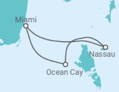 Itinerário do Cruzeiro Bahamas, EUA, México - MSC Cruzeiros