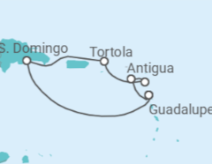 Itinerário do Cruzeiro São Cristóvão E Neves, Antígua E Barbuda, Ilhas Virgens Britânicas, República Dominicana - Costa Cruzeiros
