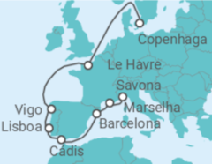 Itinerário do Cruzeiro França, Espanha, Portugal - Costa Cruzeiros