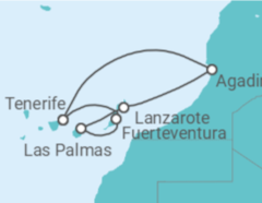 Itinerário do Cruzeiro Ilhas Canárias - Costa Cruzeiros