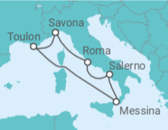 Itinerário do Cruzeiro Itália, França - Costa Cruzeiros