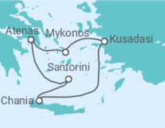 Itinerário do Cruzeiro Grécia, Turquia - Virgin Voyages
