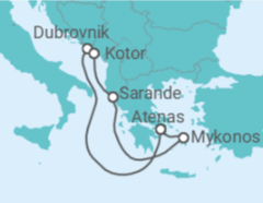 Itinerário do Cruzeiro Croácia, Montenegro, Grécia - Virgin Voyages