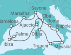 Itinerário do Cruzeiro França, Itália, Espanha TI - Costa Cruceros