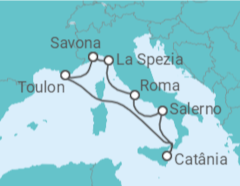 Itinerário do Cruzeiro Itália, França - Costa Cruzeiros