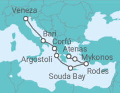 Itinerário do Cruzeiro Itália, Grécia - Costa Cruzeiros
