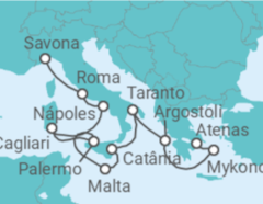 Itinerário do Cruzeiro De Savona a Atenas - Costa Cruzeiros