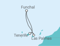 Itinerário do Cruzeiro Ilhas Canárias - Costa Cruzeiros