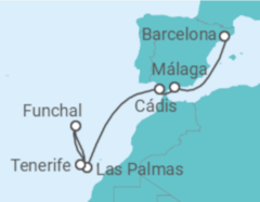Itinerário do Cruzeiro Ilhas Canárias - Costa Cruzeiros