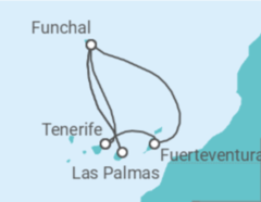 Itinerário do Cruzeiro Ilhas Canárias - Costa Cruzeiros